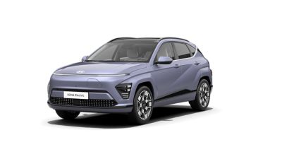 Hyundai KONA Electric su sfondo bianco