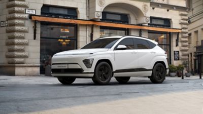 Driekwart vooraanzicht KONA Electric Pure Edition