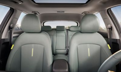 Birds-eye-view of the new Hyundai Kona Hybrid compact SUV offering plenty of room