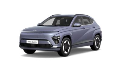 Der Hyundai KONA Elektro SUV von schräg vorne.