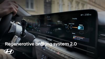 Video explaining regenerative braking 2.0 in the Hyundai Kona Electric.