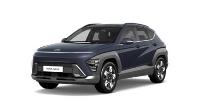 Der Hyundai KONA Hybrid SUV von schräg vorne.