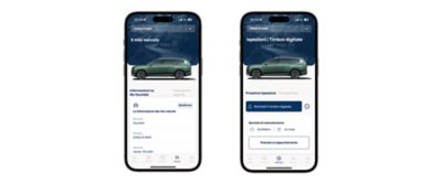 Vista mobile dell’app Hyundai Drive.