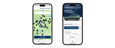 Mobile Ansichten der Hyundai Drive App