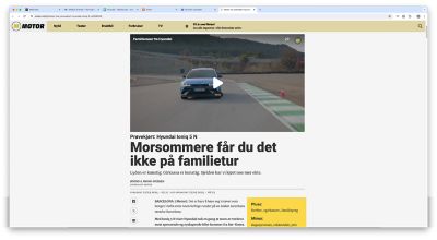 Faksimile av MOTOR artikkel. Faksimile