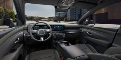 Cockpit of the Hyundai TUCSON 20th Anniversary Edition.