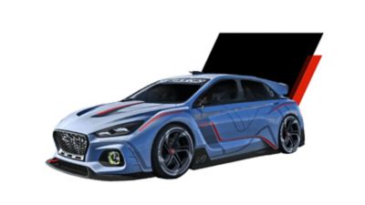 Štúdia pretekárskeho automobilu Hyundai N RN 30 na parížskom autosalóne v roku 2016.