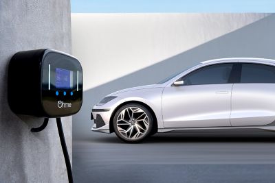 A Hyundai KONA Electric on charge.