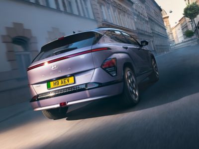 Hyundai KONA viewed from the rear