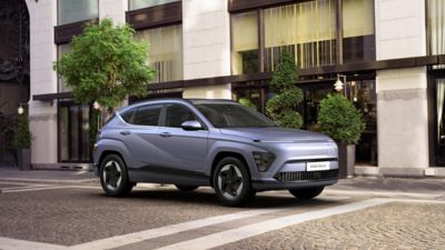 The Hyundai KONA EV parked
