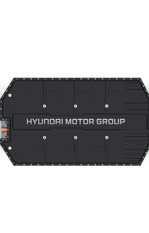 Battery pack within the Hyundai Electric-Global Modular Platform (E-GMP).