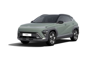 Předoboční pohled na nový Hyundai KONA.