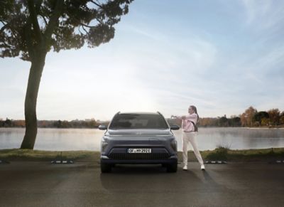 Přední pohled na nový Hyundai KONA.