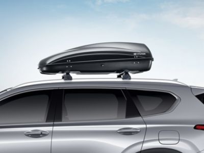Genuine Accessories roof box for the Hyundai SANTA FE.