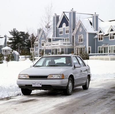 Prototypen Hyundai Sonata Electric i 1991. Foto.