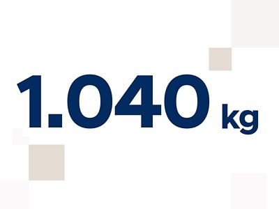 Een afbeelding van de woorden 1.040 kg.