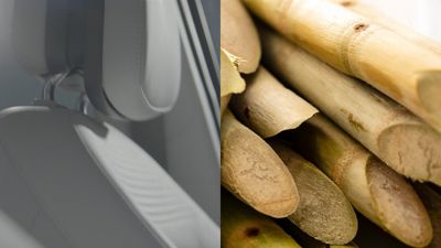 Hyundai bruker plantebaserte råstoffer fra sukkerrør og mais i materialene til IONIQ 5. Foto.