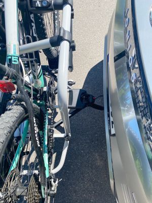 Bike Carrier sykkelstativ på elbilen IONIQ 5. Detaljbilde.