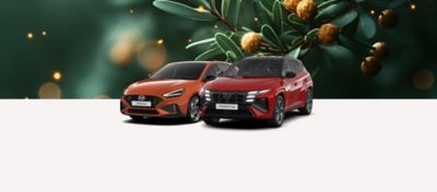 i30 N Line a TUCSON N line s vánočním pozadím