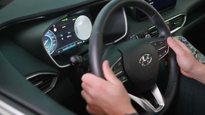 Blind-Spot Collision-Avoidance Assist en Driver Attention Warning in de SANTA FE PHEV