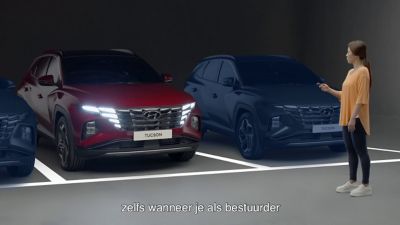 De bedieningsknoppen en het touchscreen van de Hyundai TUCSON