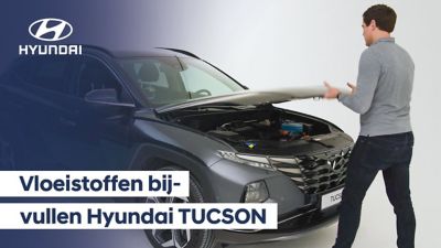 Hyundai TUCSON: motorolie, koelvloeistof en ruitenwisservloeistof bijvullen