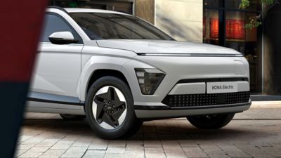 The all-new Hyundai KONA Electric in white