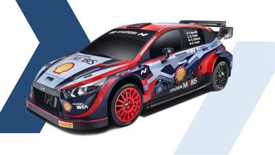 Elevated front view of i20 Coupe WRC