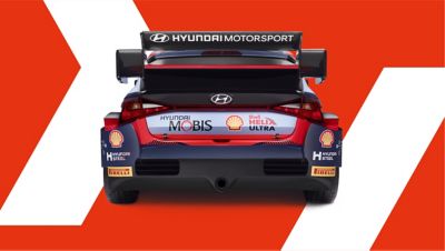 Rear of Hyundai i20 Coupe WRC