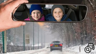 kinderen achterbank Hyundai winter