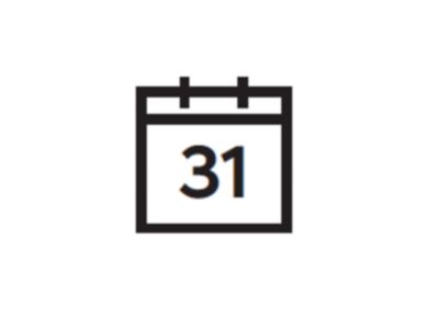 Icoon van kalender als symbool voor werkplaatsafspraak maken