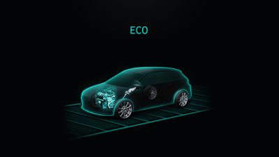 Illustration of the Hyundai i20 N Eco mode.