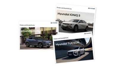 Preislisten verschiedener Hyundai Modelle.