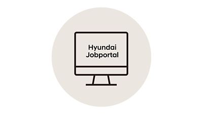 Symbolbild: Bildschirm mit der Aufschrift “Hyundai Jobportal”.