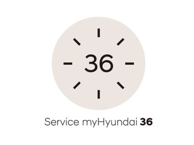 Symbolbild für das Service myHyundai Abo mit 36 Monaten Laufzeit: Zifferblatt mit Zahl 36.