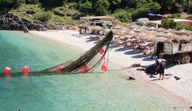 Divers recover ghost fishing nets from underwater reefs as part of Hyundai’s marine conservation efforts.