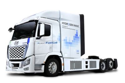 A hydrogen powered truck by Hyundai.