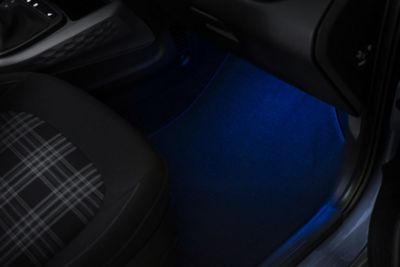 Ambientní osvětlení interiéru nového modelu Hyundai i10.