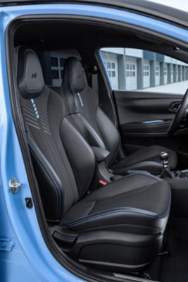 Front seats of the Hyundai i20 N.