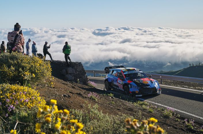 Rally Islas Canarias: El equipo Hyundai Shell Mobis World Rally Team finaliza un difícil fin de semana con un top 5 para Adrien Fourmaux y Alexandre Coria
