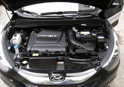 De 2.0 CRDi-dieselmotor in de Hyundai ix35.