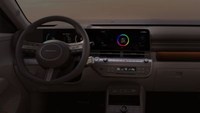 Il display touch screen e l'intuitivo selezionatore di colori di Hyundai KONA