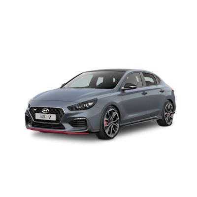 Vue latérale de la toute nouvelle Hyundai i30 Fastback N