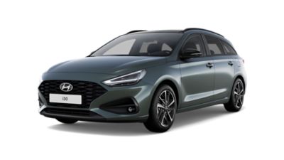Der Hyundai i30 Kombi von schräg vorne.