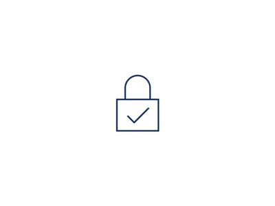 Icon for a closed lock