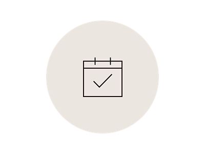 Symboldbild Wallbox-Installationstermin: Kalender mit Checkmark.