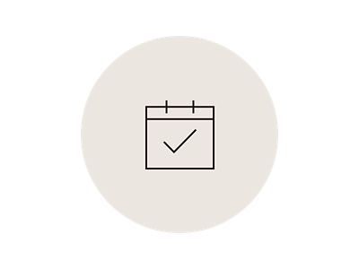 Symbolbild Wallbox-Installationstermin: Kalender mit Checkmark.
