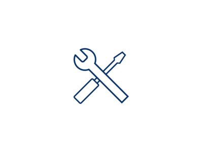 A spanner and screwdriver icon.