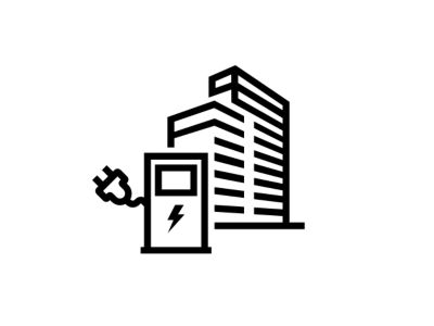 The Hyundai charging station icon.
