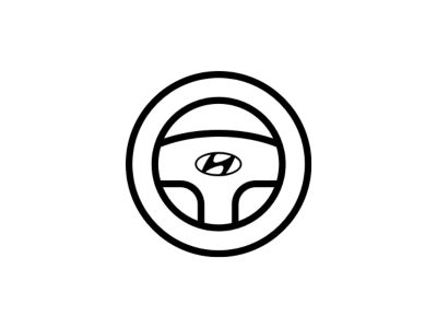 The Hyundai steering wheel icon.